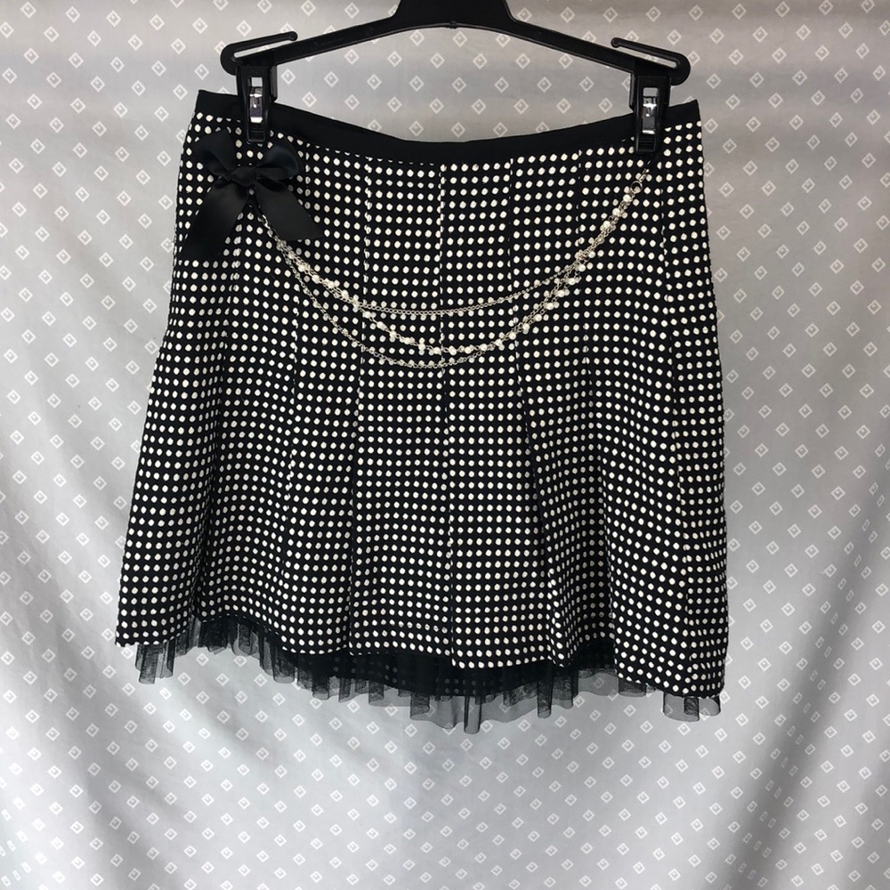 Polka Dot Chain Wrapper Skirt - Picture 1 of 8